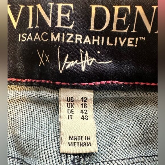 NWOT Isaac Mizrahi Women’s Pull On Devine Denim Medium Indigo Jeans - Size 12 - Picture 7 of 7